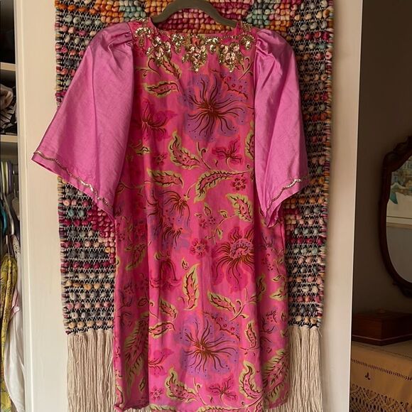 Pink Floral Embellished Tunic - Picture 9 of 10